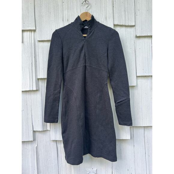 Athleta Cassidy Ponte Half Zip Grey Dress XXS - Picture 3 of 9